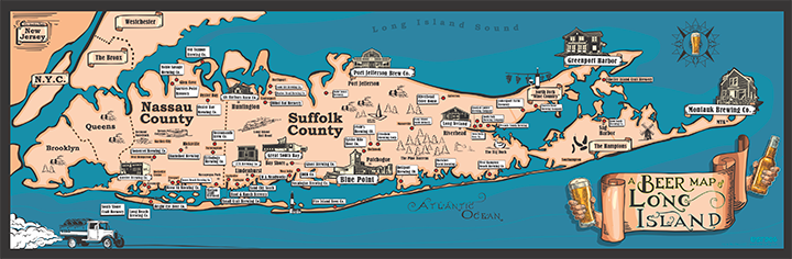 Long Island Brewery Map