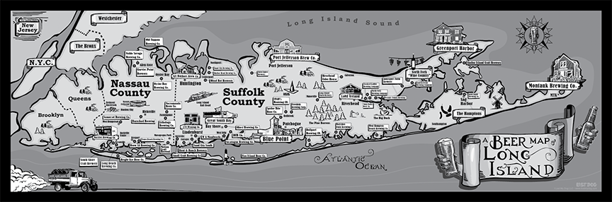 Long Island Brewery Map