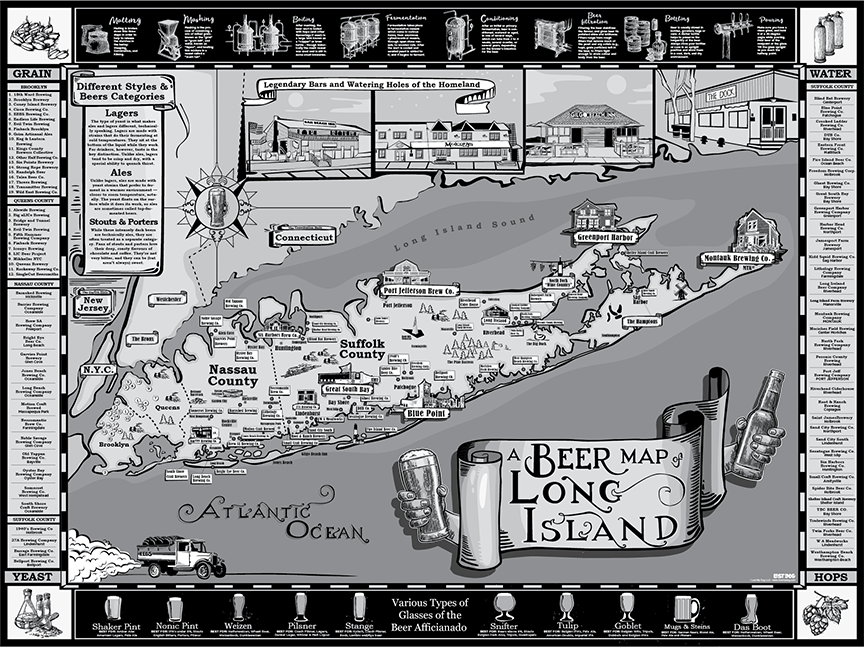 Long Island Brewery Map