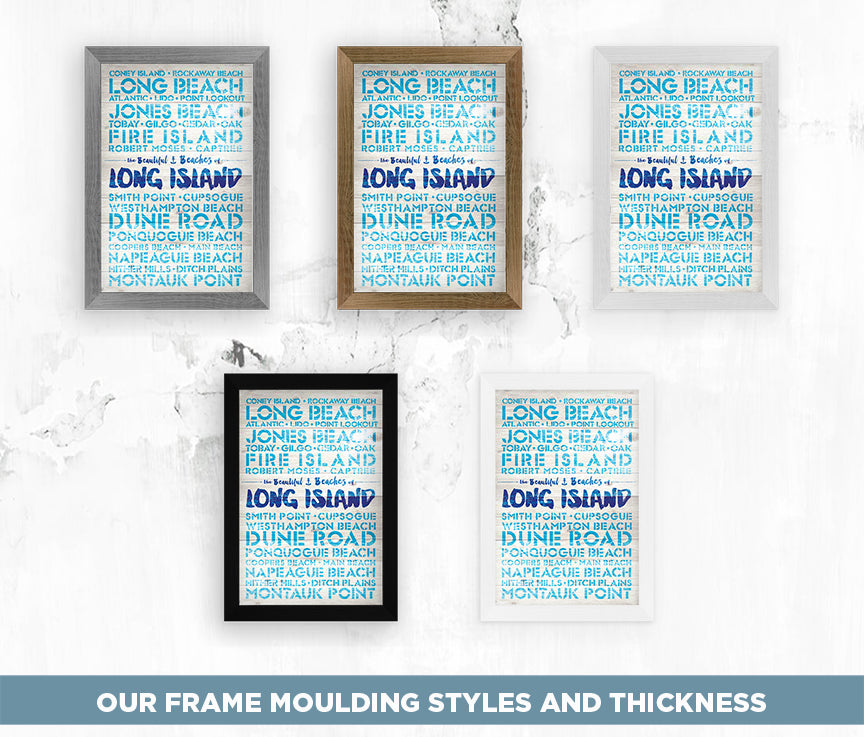 Long Island Favorite Beaches Wooden Plank Print