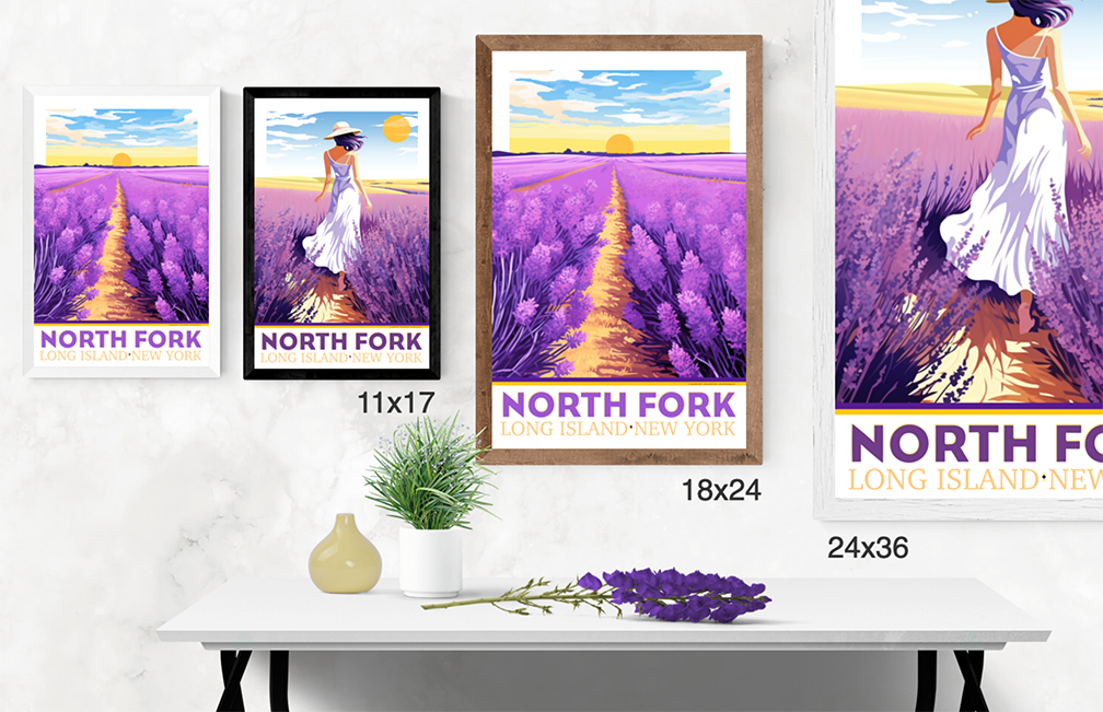 North Fork Lavender Farm Illustration
