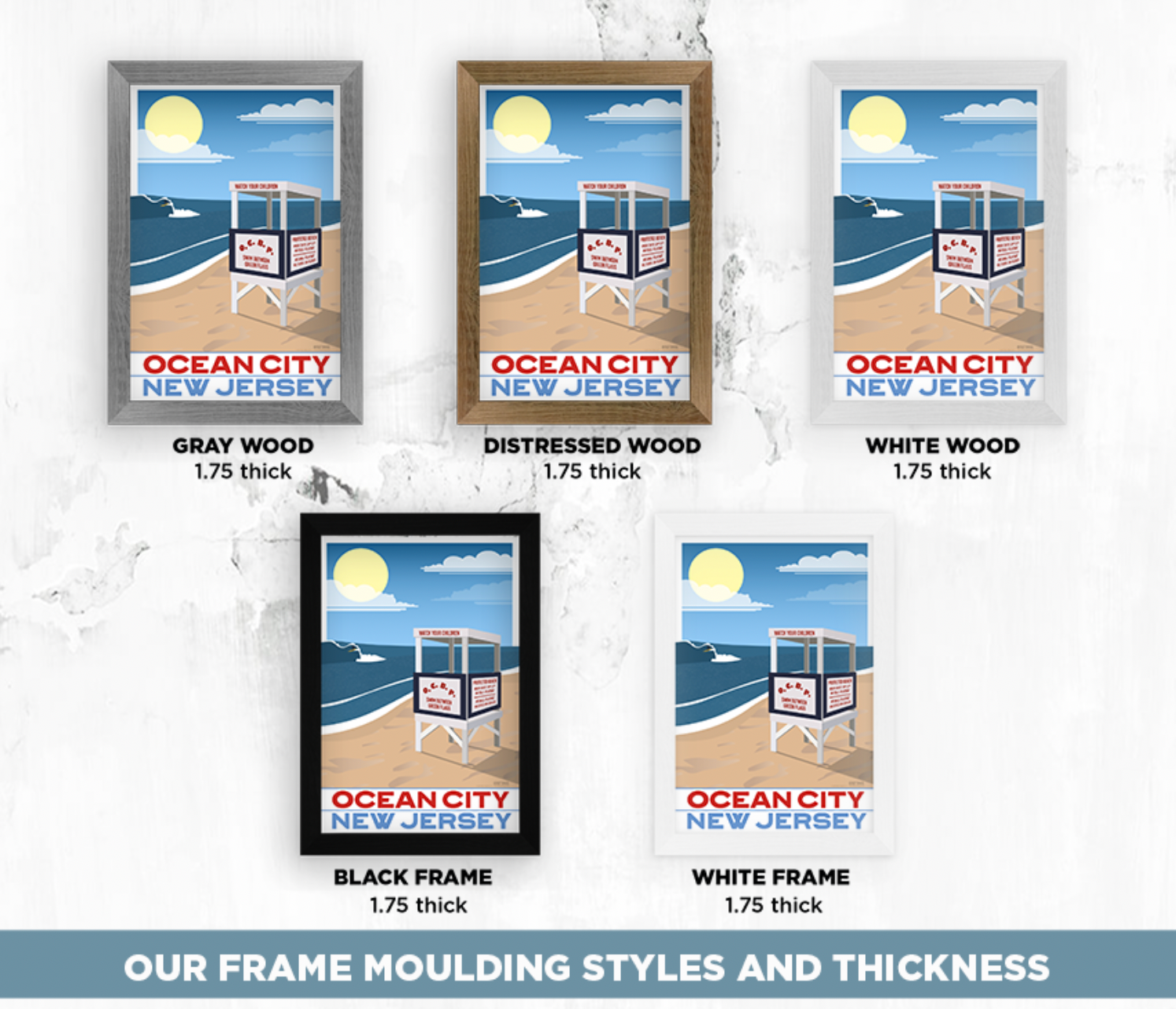 Lifeguard Stand: Ocean City, New Jersey – LOST DOG Art & Frame Lifeguard Stand: Ocean City, New Jersey – LOST DOG Art & Frame