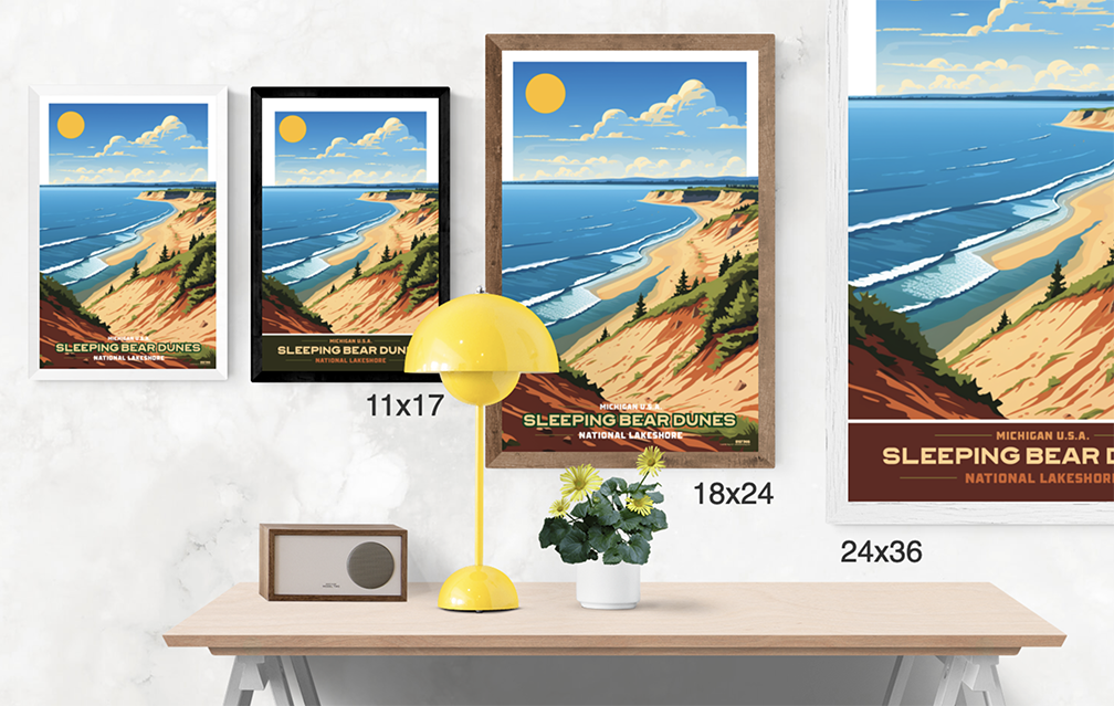 Sleeping Bear Dunes National Park Illustration