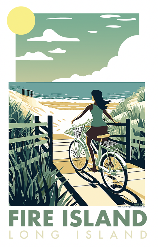 Beach Bike Ride – LOST DOG Art & Frame