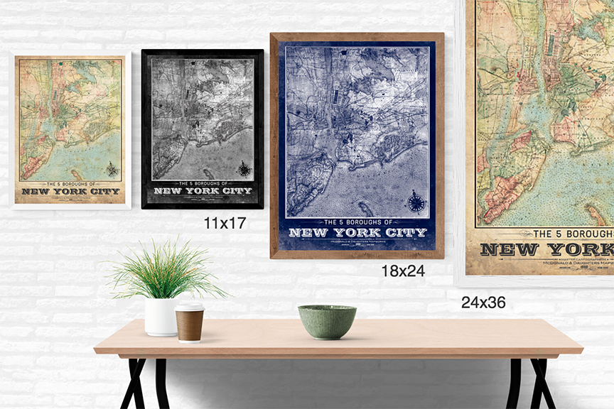 New Jersey County Map – LOST DOG Art & Frame