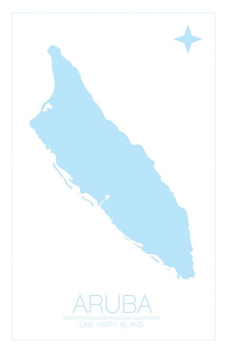 ARUBA silhouette map