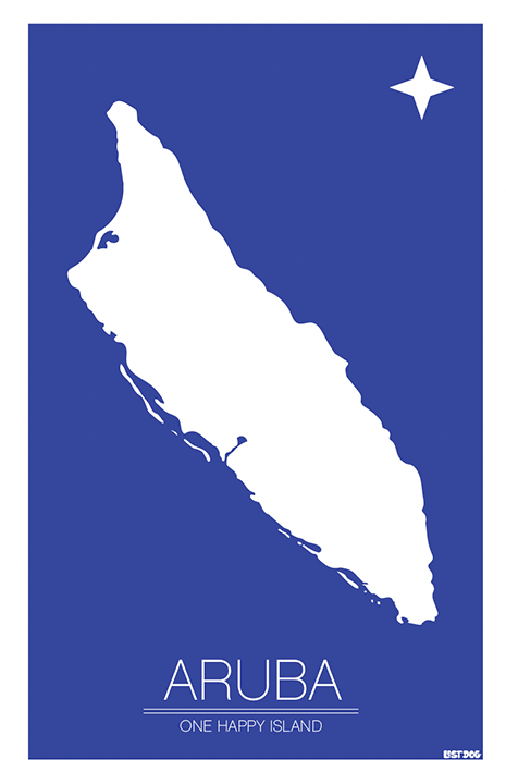 ARUBA silhouette map