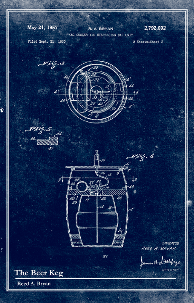 Beer Keg-Patent Invention Art