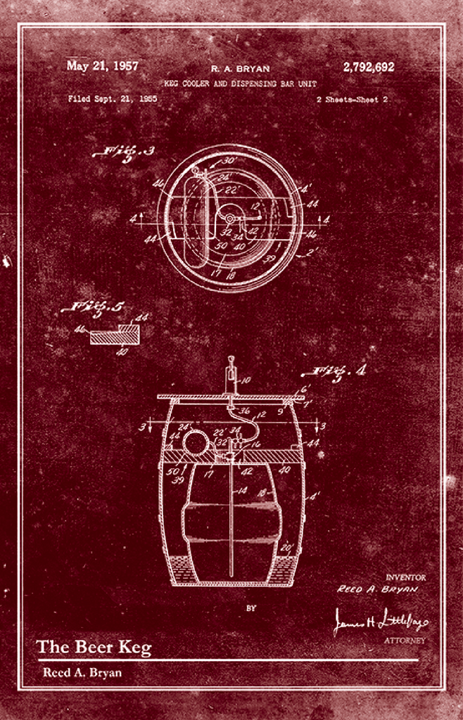 Beer Keg-Patent Invention Art