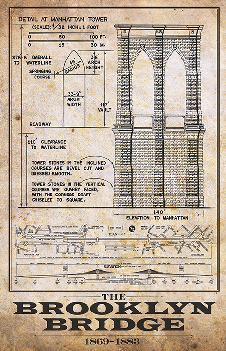 Brooklyn Bridge Architectural Plans