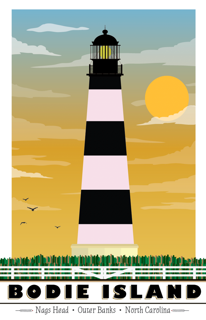 Bodie Island Lighthouse Illustration
