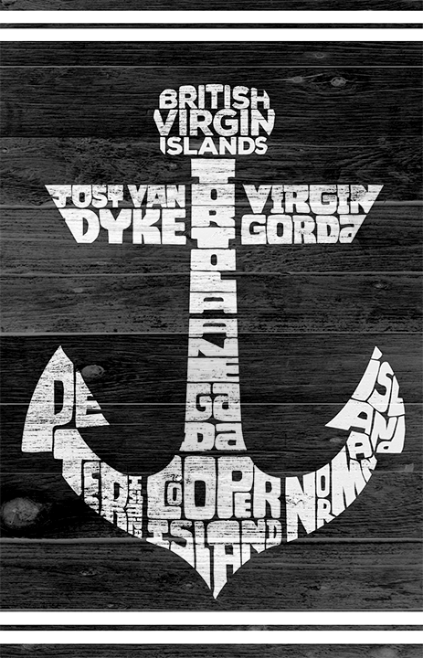 British Virgin Island Word Anchor