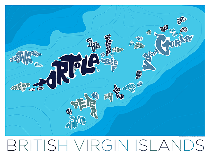 British Virgin Island Type Map