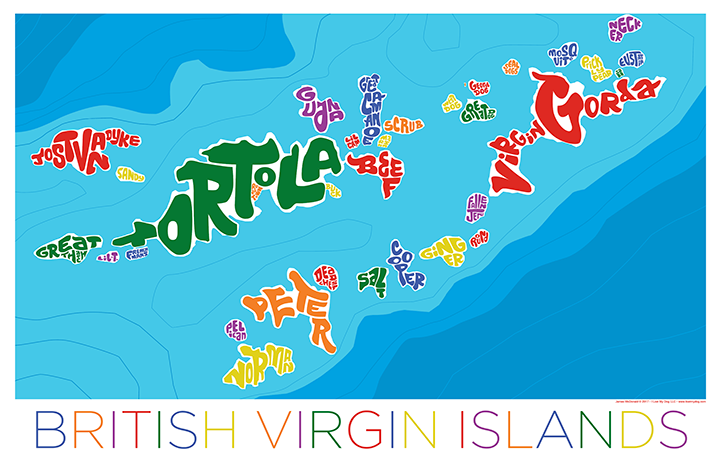 British Virgin Island Type Map