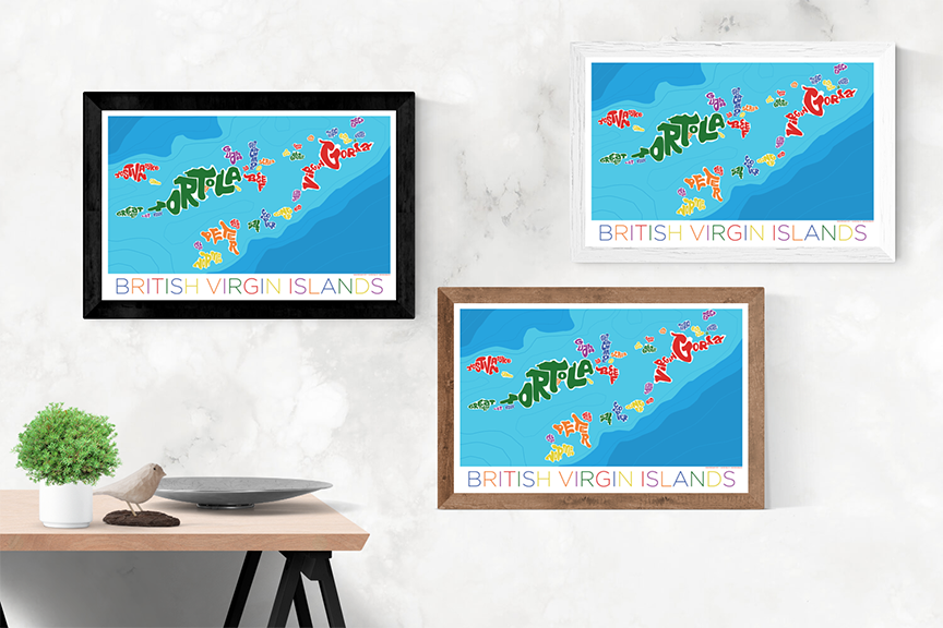 British Virgin Island Type Map