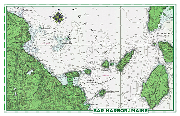 Bar Harbor Nautical Chart