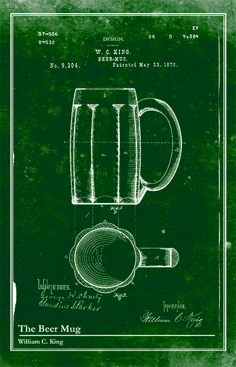 Beer Mug-Patent Invention Art