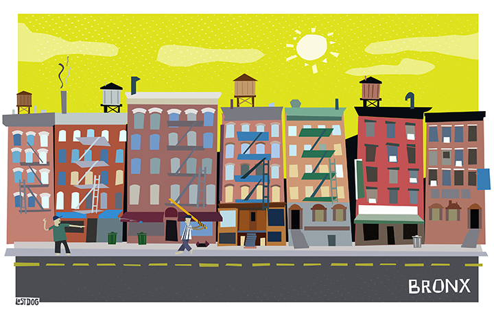 Summer Stickball Illustration