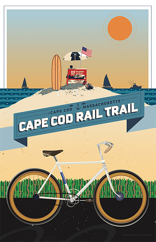 Cape Cod Rail Trail Illustration