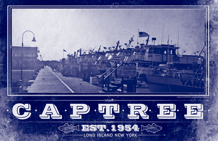 Captree Docks Vintage Travel Poster