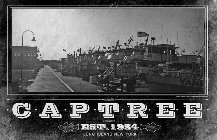 Captree Docks Vintage Travel Poster