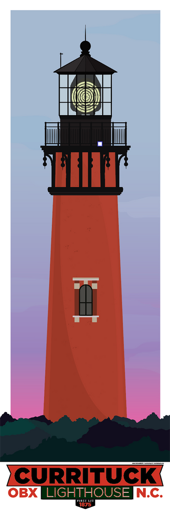 Currituck Beach Light Lighthouse Illustration