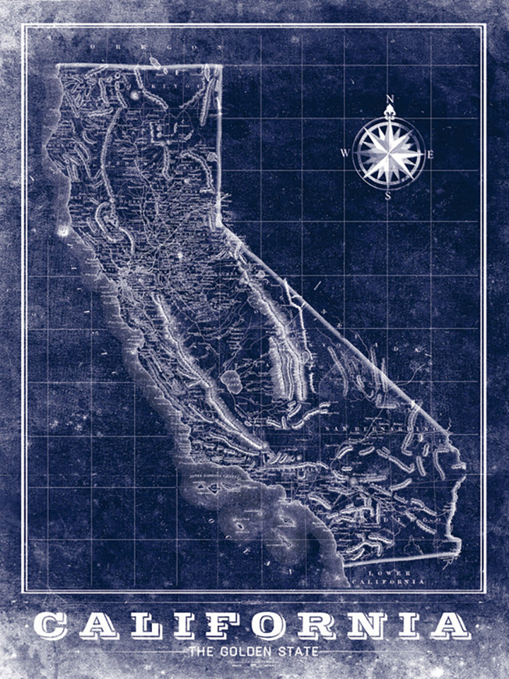 California Vintage Remixed Map
