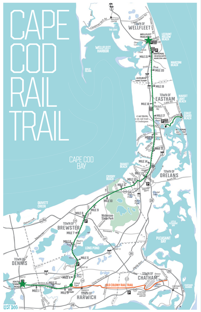 Cape Cod Rail Trail Map