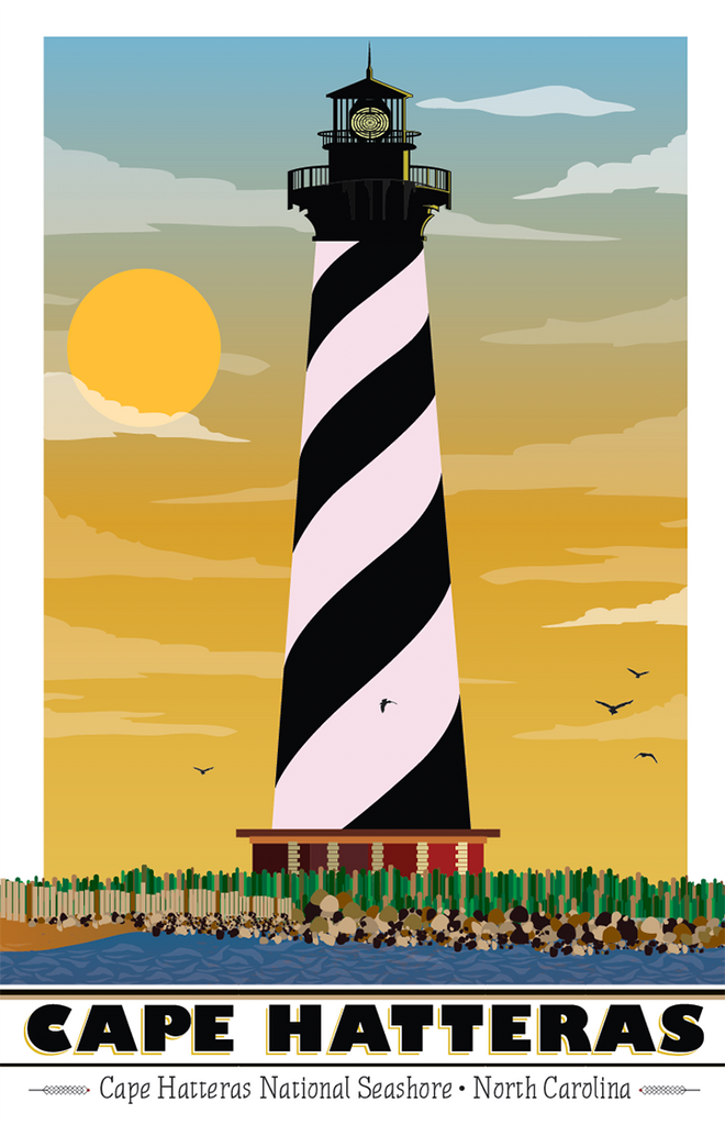 Cape Hatteras Lighthouse Illustration