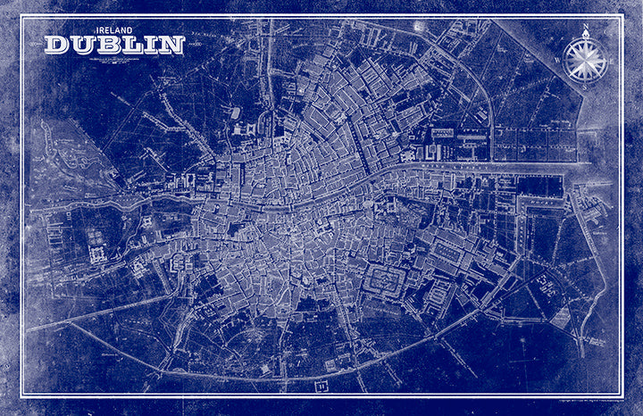 Dublin City Vintage Map
