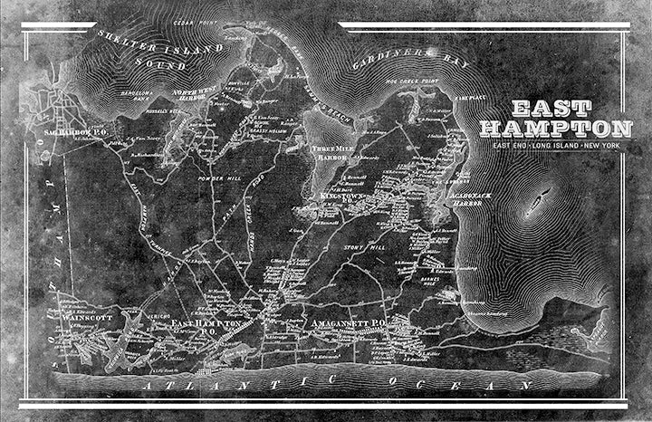 East Hampton Vintage Map