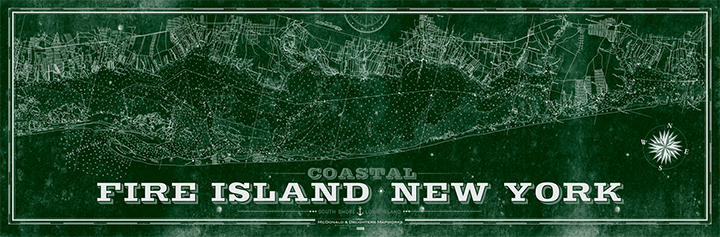 Fire Island Nautical Chart Remixed Map