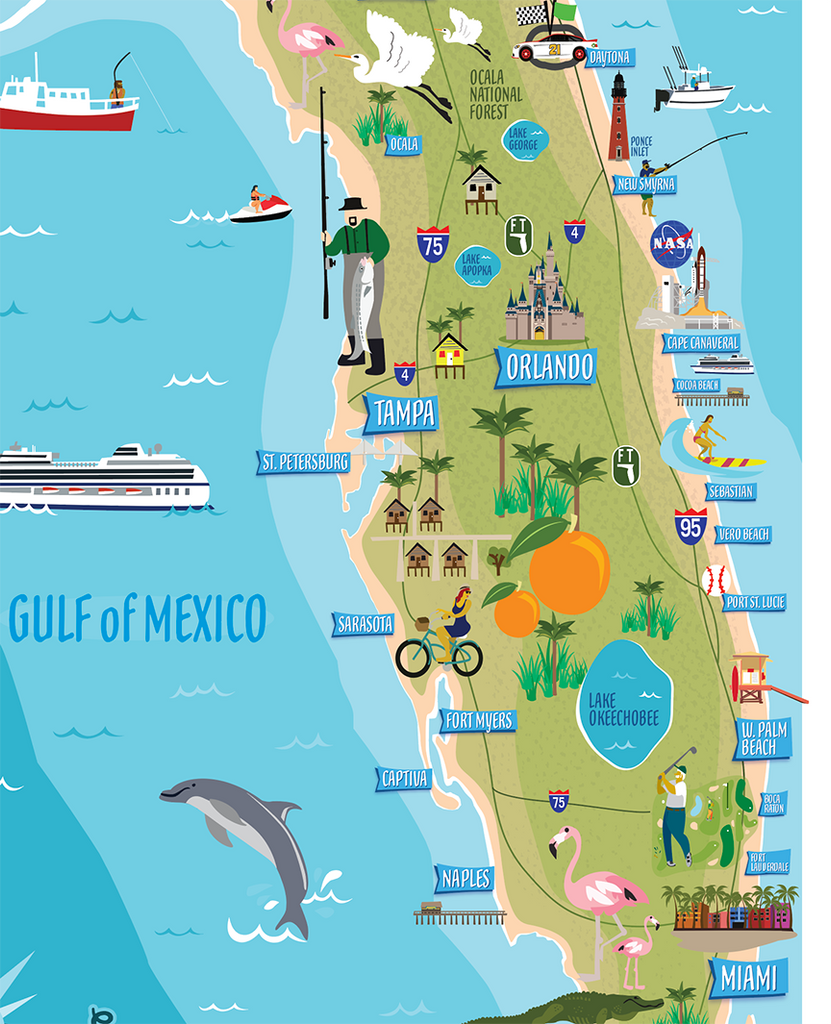 Florida Illustrated Map