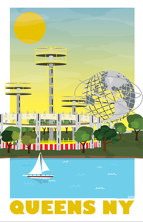 Queens, Flushing Meadow Park Illustration