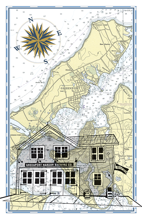 Greenport Brewery Nautical Chart