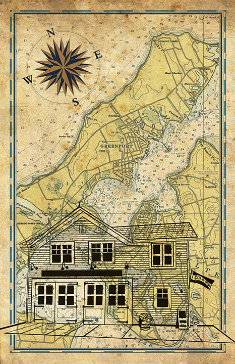 Greenport Brewery Nautical Chart