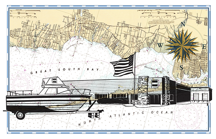 Great South Bay Brewery Nautical Chart
