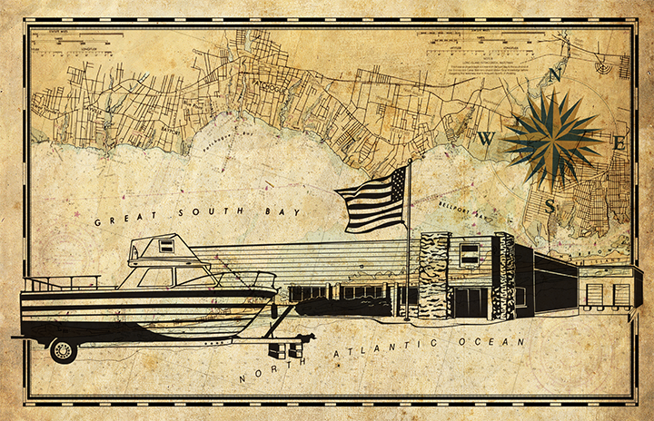 Great South Bay Brewery Nautical Chart – LOST DOG Art & Frame