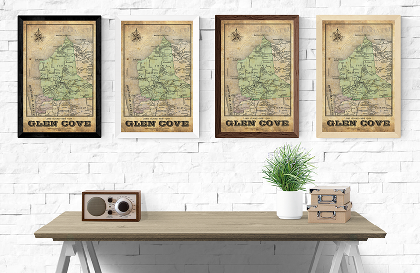 Glen Cove Vintage Map