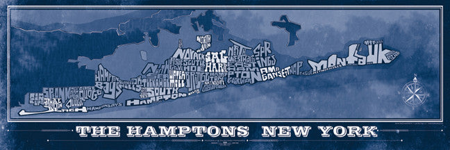 The Hamptons Typography Map