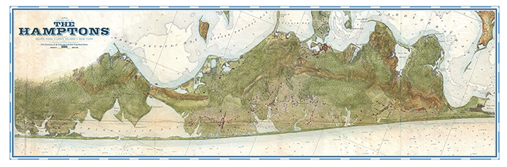 Hamptons Vintage Remixed Map