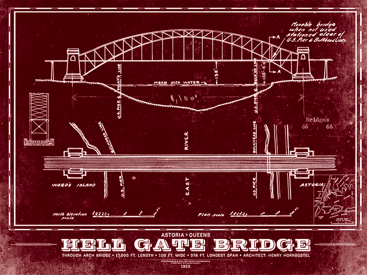 Hell Gate Bridge Blueprint