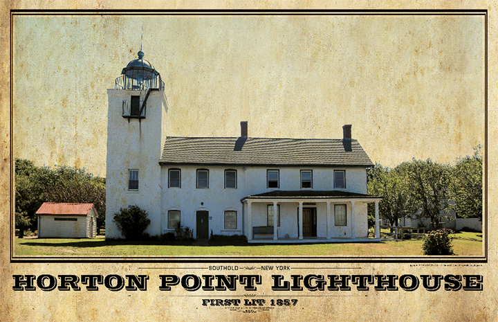 Horton Point Lighthouse Vintage Travel Poster