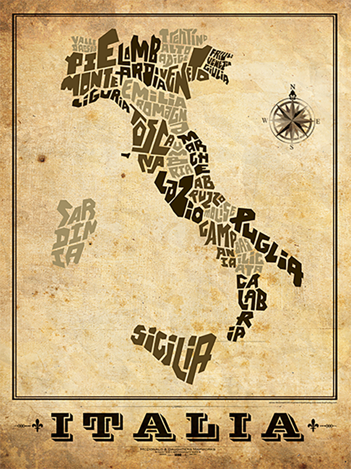 Italy Type Map