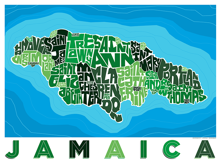 Jamaica Type Map