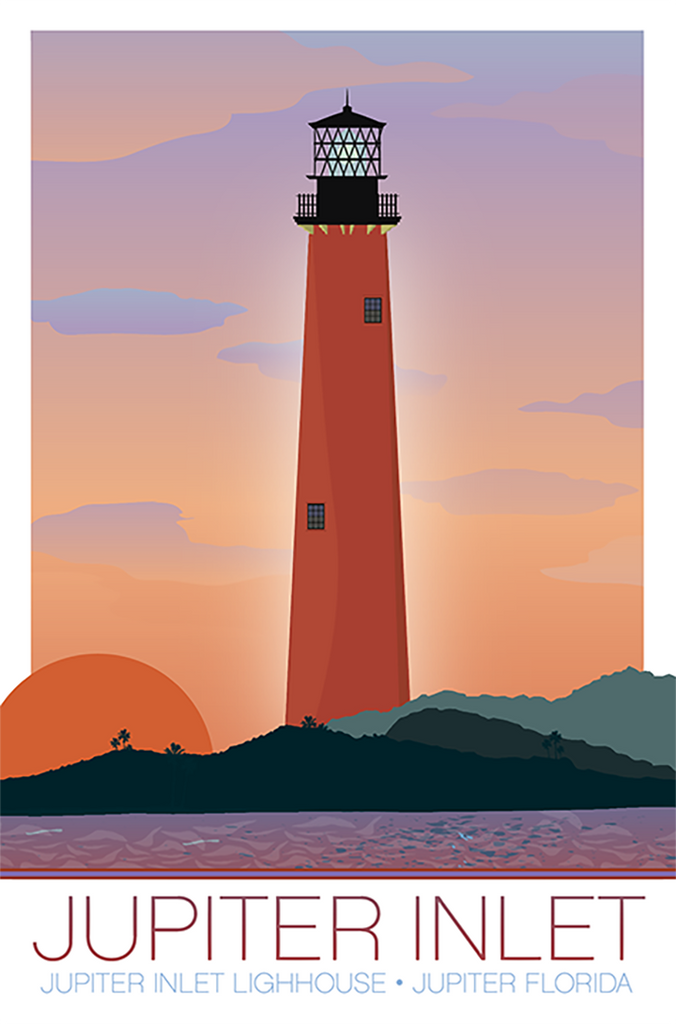 Jupiter Inlet Light Lighthouse Illustration