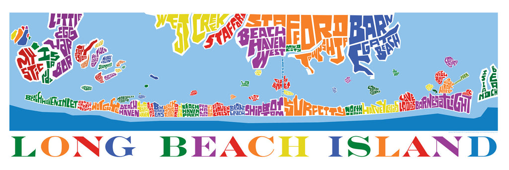 Long Beach Island New Jersey Type Map