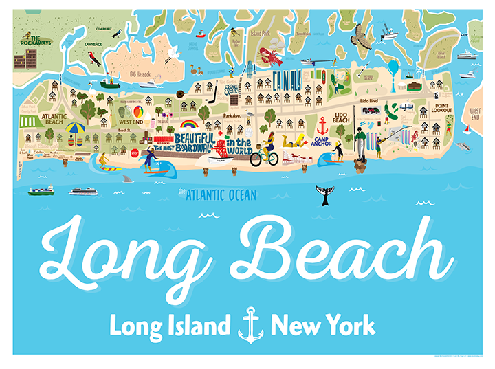 Long Beach Illustrated Map