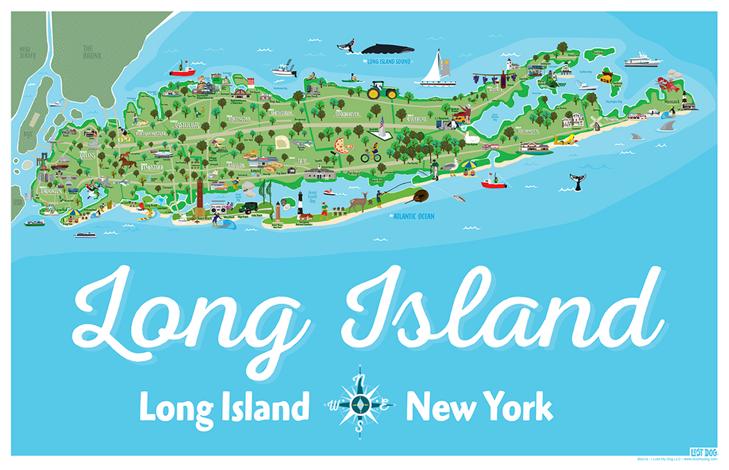 Long Island Illustrated Map