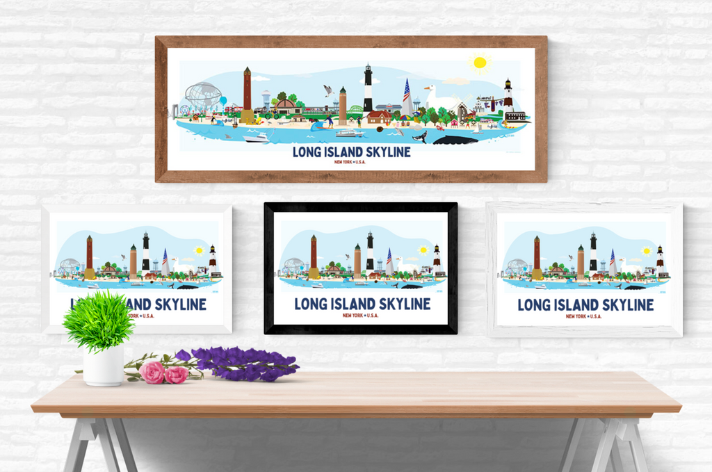 Long Island Skyline Illustration